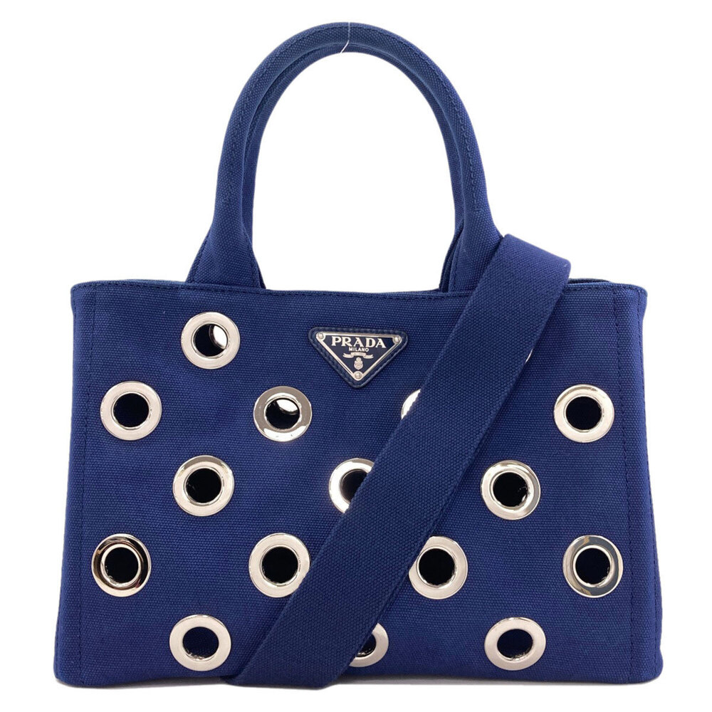 Prada 1BG439 Canapa Perforated 2-Way Handbag Canvas Women's PRADA